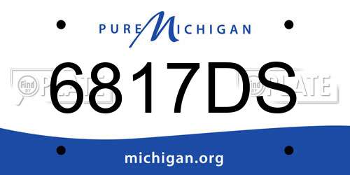 6817DS Michigan License Plate
