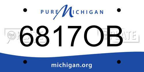 6817OB Michigan License Plate