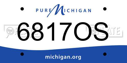 6817OS Michigan License Plate