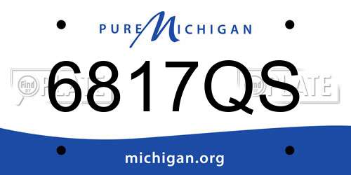 6817QS Michigan License Plate