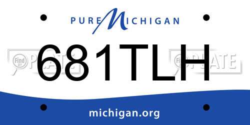 681TLH Michigan License Plate