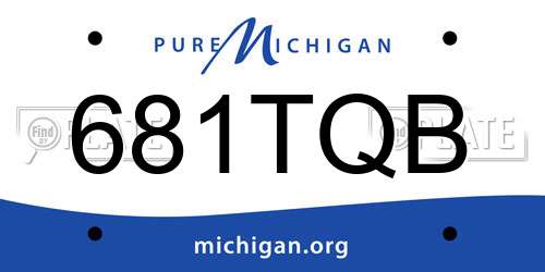 681TQB Michigan License Plate