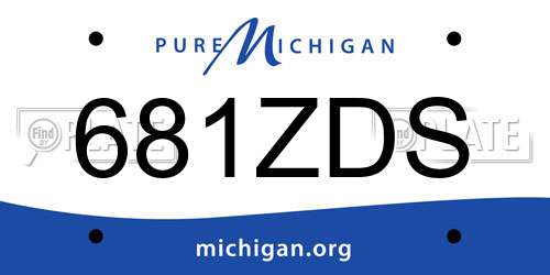 681ZDS Michigan License Plate