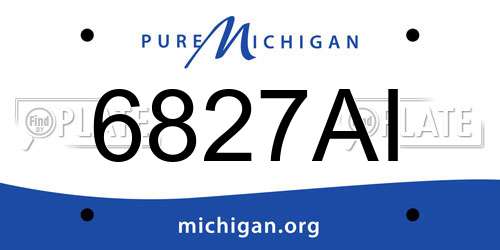 6827AI Michigan License Plate