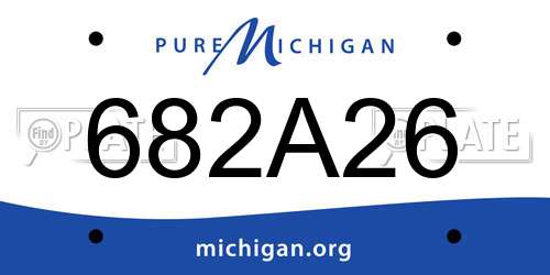 682A26 Michigan License Plate