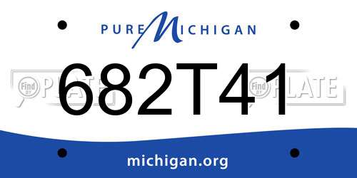 682T41 Michigan License Plate