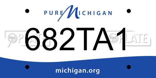 682TA1 Michigan License Plate