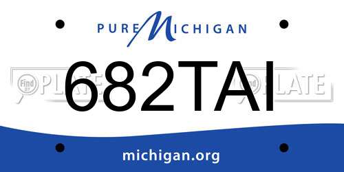 682TAI Michigan License Plate