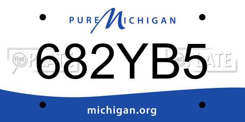 682YB5 Michigan License Plate