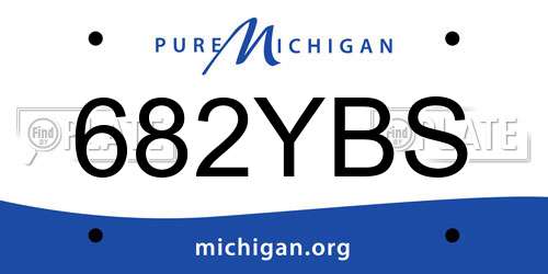 682YBS Michigan License Plate