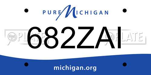 682ZAI Michigan License Plate