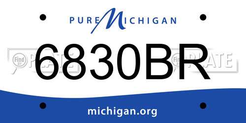 6830BR Michigan License Plate