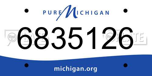 6835126 Michigan License Plate