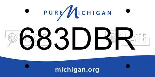 683DBR Michigan License Plate