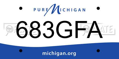 683GFA Michigan License Plate
