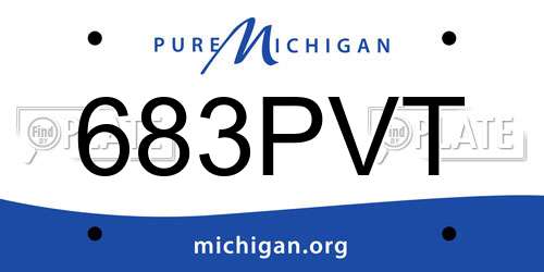 683PVT Michigan License Plate