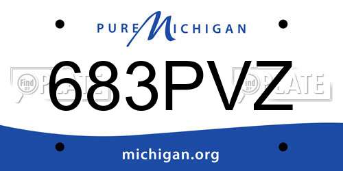 683PVZ Michigan License Plate
