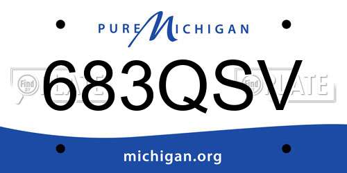 683QSV Michigan License Plate