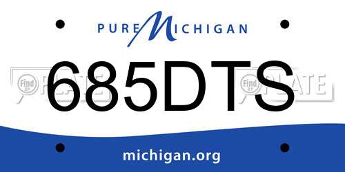 685DTS Michigan License Plate