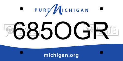 685OGR Michigan License Plate