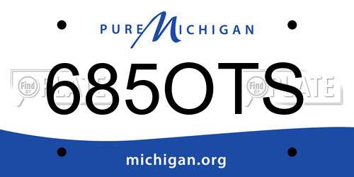 685OTS Michigan License Plate