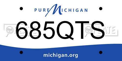 685QTS Michigan License Plate