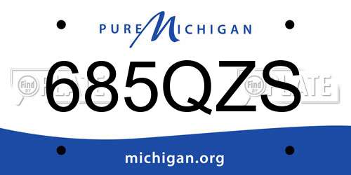 685QZS Michigan License Plate