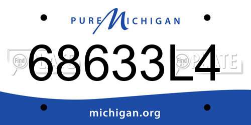 68633L4 Michigan License Plate