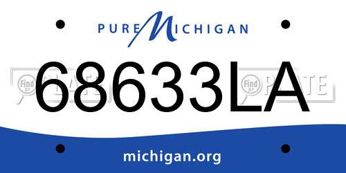 68633LA Michigan License Plate