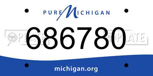 686780 Michigan License Plate