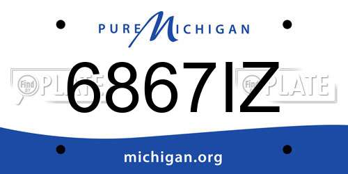 6867IZ Michigan License Plate