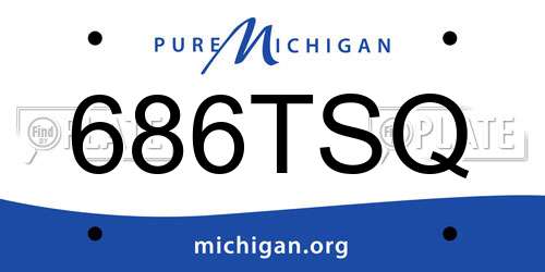 686TSQ Michigan License Plate