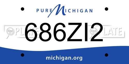 686ZI2 Michigan License Plate