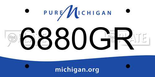 6880GR Michigan License Plate