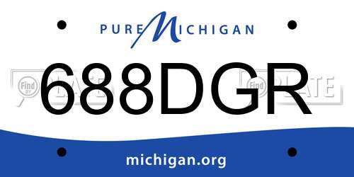 688DGR Michigan License Plate