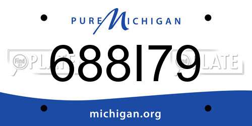 688I79 Michigan License Plate