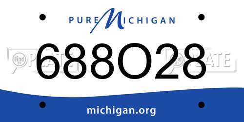 688O28 Michigan License Plate