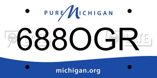 688OGR Michigan License Plate