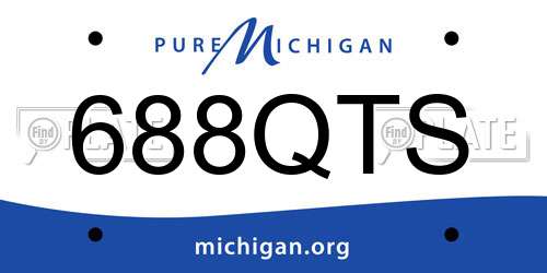 688QTS Michigan License Plate