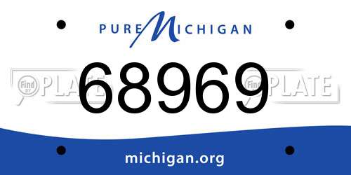 68969 Michigan License Plate