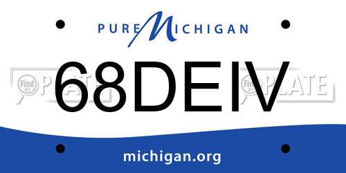 68DEIV Michigan License Plate