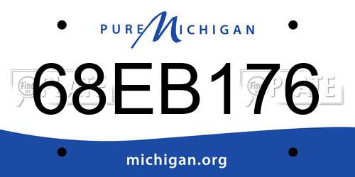 68EB176 Michigan License Plate