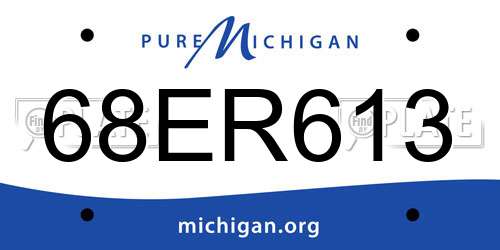 68ER613 Michigan License Plate