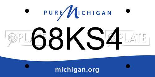 68KS4 Michigan License Plate