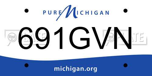 691GVN Michigan License Plate