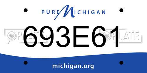 693E61 Michigan License Plate