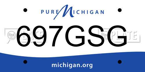 697GSG Michigan License Plate