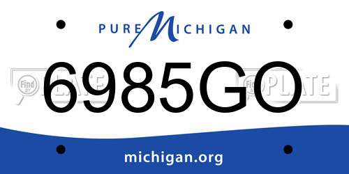 6985GO Michigan License Plate
