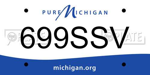699SSV Michigan License Plate