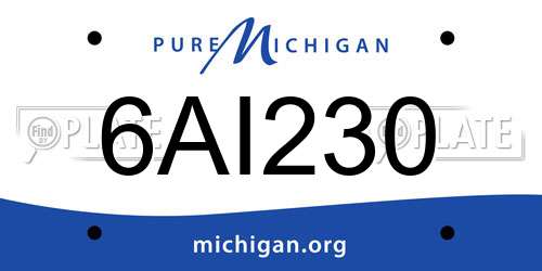 6AI230 Michigan License Plate